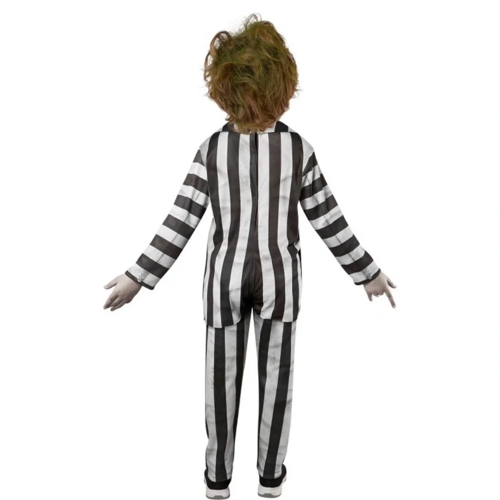 NWT Warner Bros. Kid’s Beetlejuice Halloween Costume Boys Jumpsuit Sz S & M
